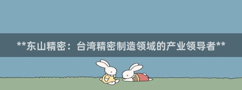 彩神新微聊：**东山精密：台湾精密制造领域的产业领导者**