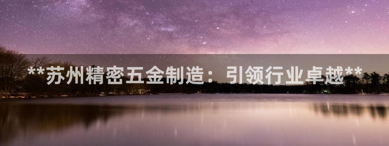 彩神vll购彩大厅：**苏州精密五金制造：引领行业卓越**